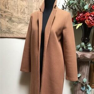 Zara Brown Open Front Coat